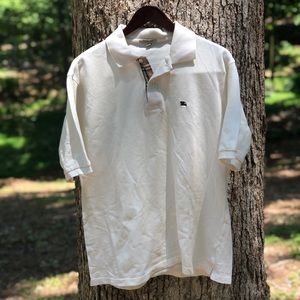 Vintage Burberry Brit Polo Dress Shirt Large
